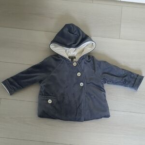 Cozy Gray Kids Jacket with Hood Size 6 Months